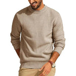 Men's Knitted O Neck Sweater | Casual Lightweight Urban Essential