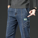 Men's Organic Cotton Blend Vintage-Inspired Jeans | Relaxed Fit with Flexible Comfort