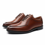 Men's Premium Leather Lace-Up Casual Shoes | Elegant Formal Wedding Footwear