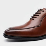 Men's Premium Leather Lace-Up Casual Shoes | Elegant Formal Wedding Footwear