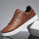 Men's Premium Leather Low-Top Sneakers | Sleek All-Day Comfort Design