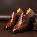 Men's Leather Monk Strap Dress Shoes | Refined Formal Style