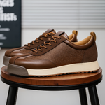 Men's Leather Lace-Up Sneakers | Flexible Everyday Fit