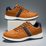 Men's Leather Lace-Up Sneakers | Classic Everyday Fit