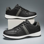 Men's Leather Lace-Up Sneakers | Classic Everyday Fit