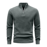 Men's Ribbed Knit Quarter-Zip Sweater | Soft Touch Comfort for Casual Wear