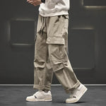 Men's Soft Fabric Wide-Leg Cargo Pants | Effortless Relaxed Street Style