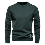 Men's Solid Color O-Neck Pullover Sweater | Tailored Warm Casual Essential