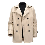 Men's Vintage Double Breasted Windbreaker Jacket | Classic Retro Spring Autumn Style