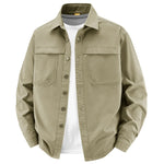 Men's Washed Cotton Long-Sleeved Shirt | Casual Retro Everyday Fit
