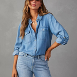 Darcy Ellison | Long Sleeve Denim Shirt For Women