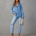 Darcy Ellison | Long Sleeve Denim Shirt For Women