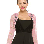 Nadorine Women's Bolero Shrugs Crochet Lace Open Cardigan
