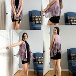 Women's Tassel Sleeveless Vest 70s Outfits for Women Hippie Clothes Fringe Jacket Cardigan S-XXL - Nadorine (Us Only)