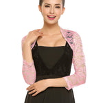 Nadorine Women's Bolero Shrugs Crochet Lace Open Cardigan