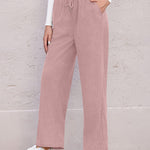 Nadorine Drawstring Long Pants with Pockets
