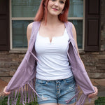 Women's Tassel Sleeveless Vest 70s Outfits for Women Hippie Clothes Fringe Jacket Cardigan S-XXL - Nadorine (Us Only)