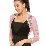 Nadorine Women's Bolero Shrugs Crochet Lace Open Cardigan