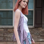 Women's Tassel Sleeveless Vest 70s Outfits for Women Hippie Clothes Fringe Jacket Cardigan S-XXL - Nadorine (Us Only)