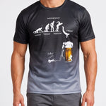 KZZ Men's 3D Printed Beer Evolution Graphic Tee