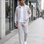 KZZ Everyday Casual Stand Collar Set Men's Fashionable Two-Piece All-Season Versatile