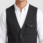 KZZ Men's Retro Tweed Vest