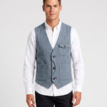 KZZ Men's Retro Tweed Vest