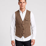 KZZ Men's Retro Tweed Vest