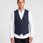 KZZ Men's Retro Tweed Vest