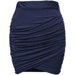 High Waist Stretch Tight Pleated Bodycon Skirt - Nadorine (Us Only)
