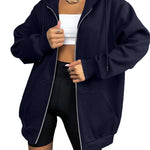 Nadorine Women's Oversized Zip Up Hoodies