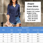 Nadorine Cotton Linen Shirts Tops