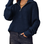 Nadorine Long Sleeve Oversized Knit Sweater Tops