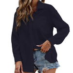 Nadorine Women's Button Down Shirt Long Sleeve Chiffon Blouse