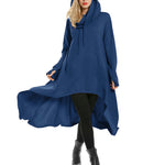 Nadorine Women Pullover Hoodies Sweatshirt Long Sleeve High Low Sweater Oversize Top with Pocket (Us Only)