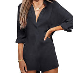 Nadorine Women's Button Down One Piece Jumpsuit