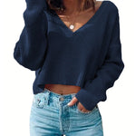 Nadorine Women Long Sleeve Tops Waffle Knit Shirts