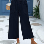 Nadorine Cotton Linen Pants Wide Leg Long Palazzo Pants