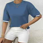 Nadorine Knit Short Sleeve Tops