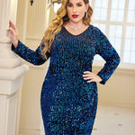 Plus Size Glitter Bodycon Dress - Nadorine (Us Only)
