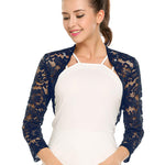 Nadorine Women's Bolero Shrugs Crochet Lace Open Cardigan