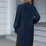 Nadorine Women's 2023 Fall Winter Oversized Cardigan Long Sleeve Split Open Front Sweater Chunky Knit Long Duster