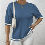 Nadorine Knit Short Sleeve Tops