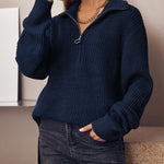 Nadorine Long Sleeve Oversized Knit Sweater Tops