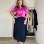 High Waisted Flowy Elastic Skirts , Lightweight Long Skirts - Nadorine (Us Only)