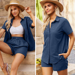 Nadorine 2 Piece Linen Set Lounge Beach Set