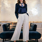 Satin Silk Button Down Shirts - Nadorine (Us Only)