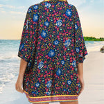 Floral Printed Batwing Cardigan - Nadorine (Us Only)