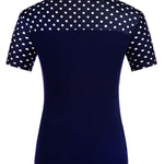 Nadorine Women's Casual Tie Neck Tunic Blouse Tops