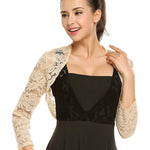 Nadorine Women's Bolero Shrugs Crochet Lace Open Cardigan
